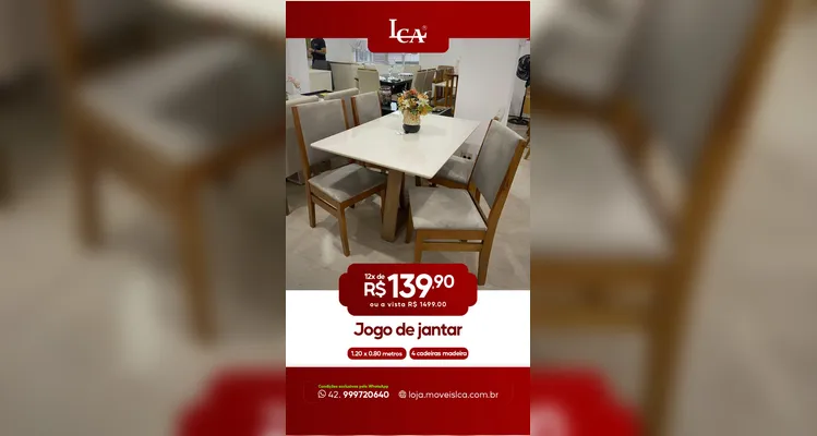 A LCA está com promoções em ampla linha de móveis e produtos