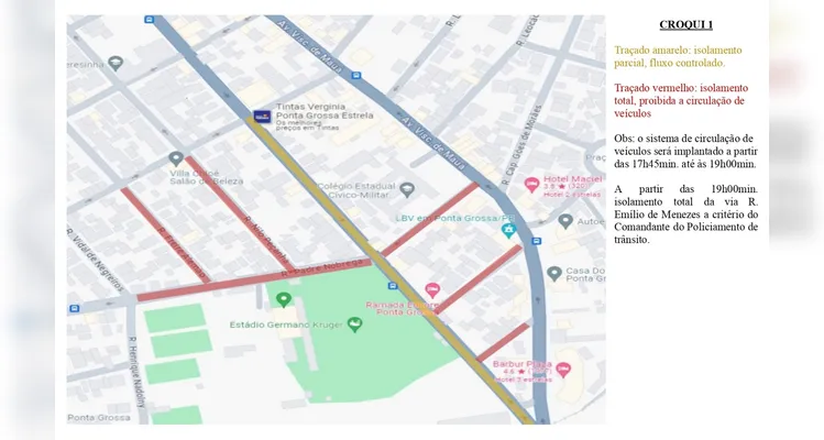 Às 17h45, a Rua Emílio de Menezes terá isolamento parcial e fluxo controlado |