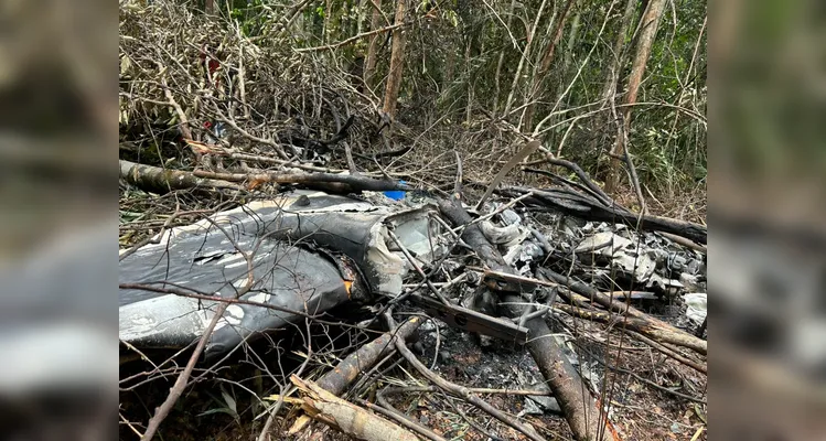 A aeronave foi interceptada e se chocou com o solo.