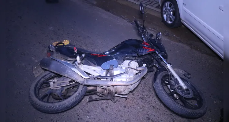 Motociclista de 41 anos foi socorrido e conduzido para casa hospitalar