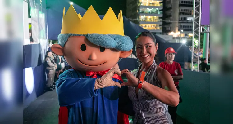 O mascote do Hospital Pequeno Príncipe (HPP), subiu ao palco do Verão Maior Paraná