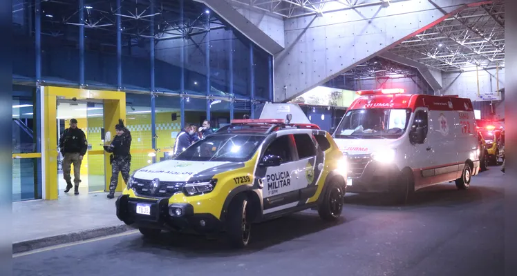 Rodoviária foi isolada e ficou fechada durante o atendimento à ocorrência
