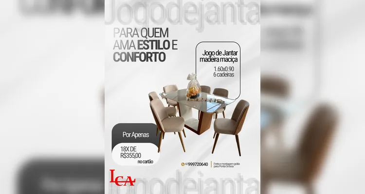 LCA Móveis e Estofados dispõe de colchões, mesas de jantar e estofados a pronta entrega