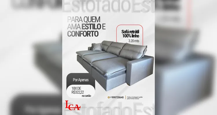 LCA Móveis e Estofados dispõe de colchões, mesas de jantar e estofados a pronta entrega