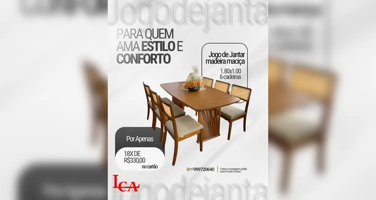 LCA Móveis e Estofados dispõe de colchões, mesas de jantar e estofados a pronta entrega