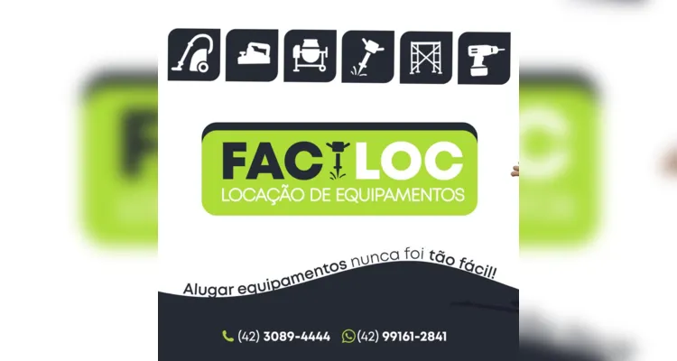 Na Faciloc, o cliente consegue realizar o aluguel fácil com o melhor preço e adquirir um equipamento de alta qualidade