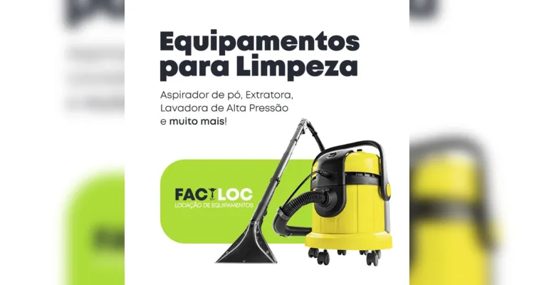 Na Faciloc, o cliente consegue realizar o aluguel fácil com o melhor preço e adquirir um equipamento de alta qualidade