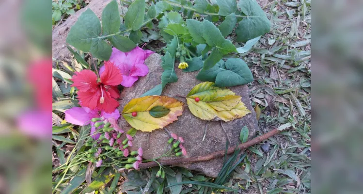 Alunos de Imbituva criam ações artísticas com ‘Land Art’