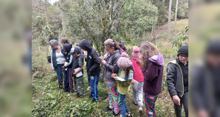 Aula de campo aborda questões sustentáveis em Piraí do Sul