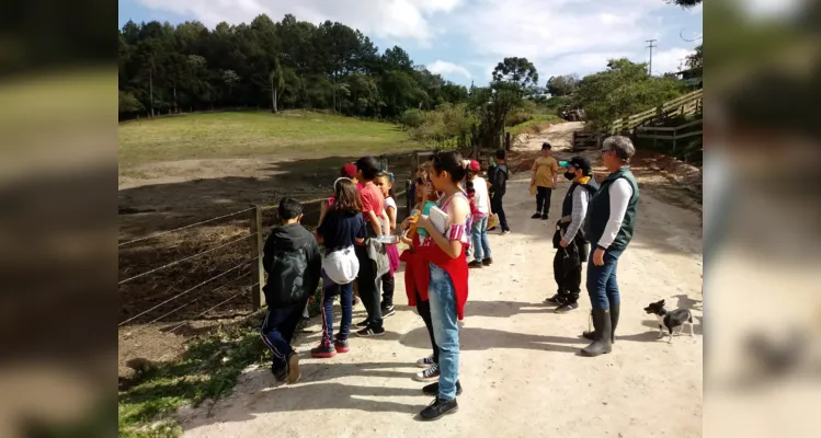 Aula de campo aborda questões sustentáveis em Piraí do Sul