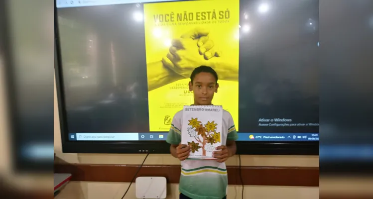 Setembro Amarelo leva reflexão e criação à turma de Ivaí