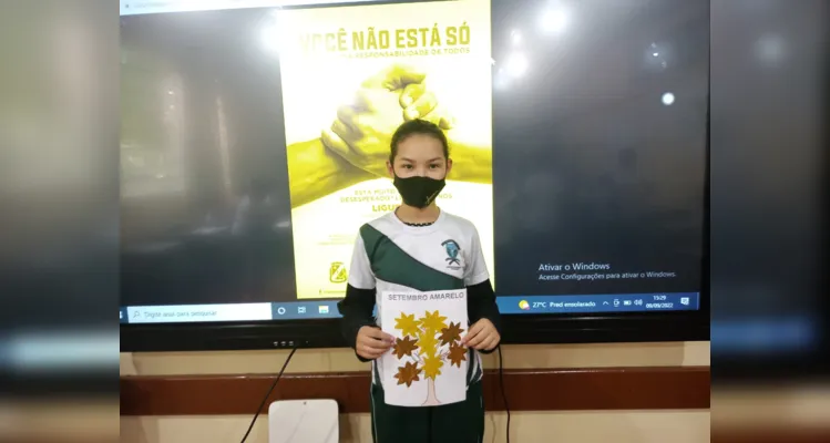 Setembro Amarelo leva reflexão e criação à turma de Ivaí