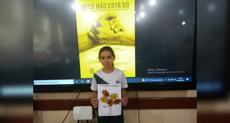 Setembro Amarelo leva reflexão e criação à turma de Ivaí