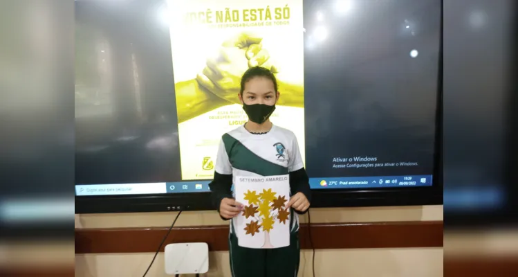 Setembro Amarelo leva reflexão e criação à turma de Ivaí