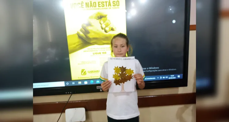 Setembro Amarelo leva reflexão e criação à turma de Ivaí