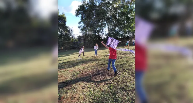 Divertida aula sobre ângulos em Guamiranga tem uso de pipas