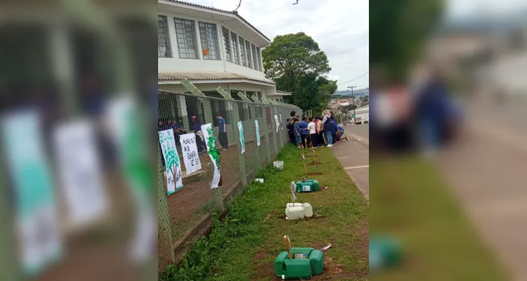 Ação ambiental em turma de PG tem plantio de árvores