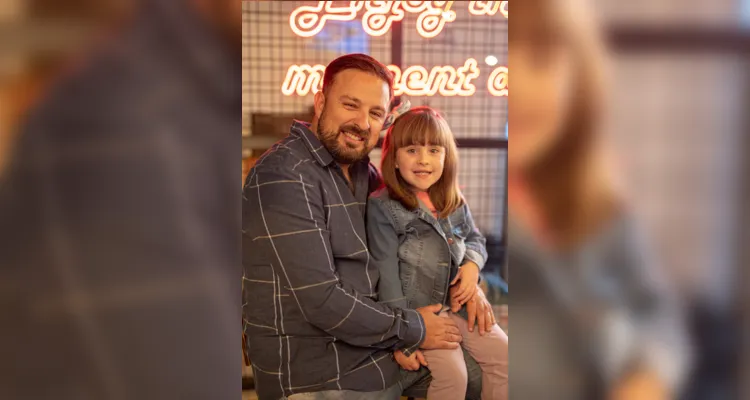 Victor Oliveira e sua filha Maria Luiza de Oliveira
