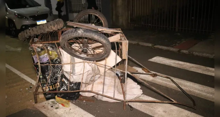 Vítima estava com uma gaiota de reciclável, quando foi atingida pelo veículo.