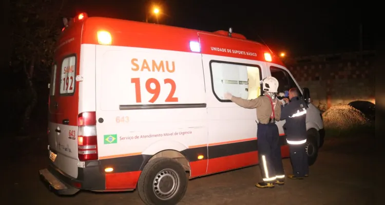 Equipe médica do Samu foi acionada pelos moradores da região da Colônia Dona Luiza.
