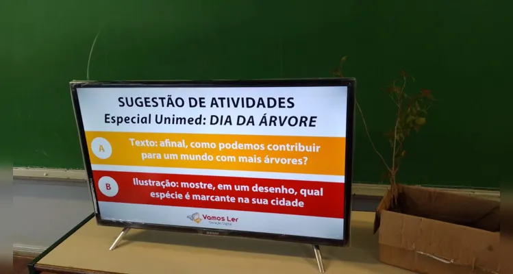 Aula do Vamos Ler e Unimed PG é base de trabalho em Castro