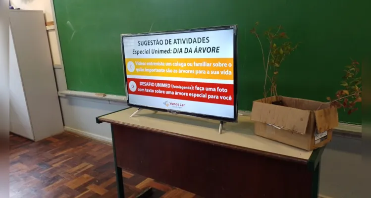 Aula do Vamos Ler e Unimed PG é base de trabalho em Castro