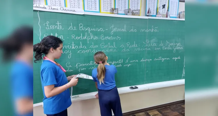 Matéria do JM sobre vacinação chama atenção de alunos em PG