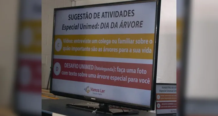 Aulas do Vamos Ler sobre árvores são destaques no CAIC