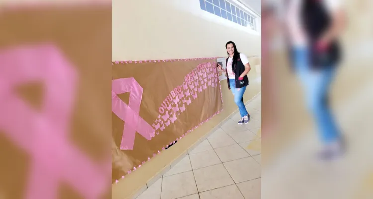 Conscientização marca Outubro Rosa em turma de Piraí do Sul