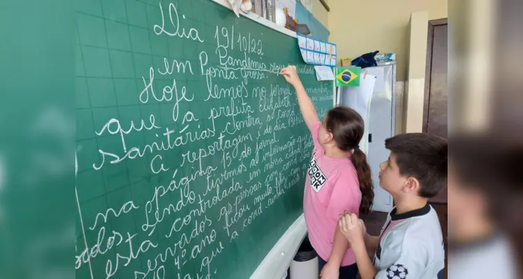 Alunos de PG destacam notícia do JM sobre ações contra a covid