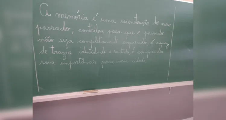 Resgate de memórias é tema de aula em Imbaú