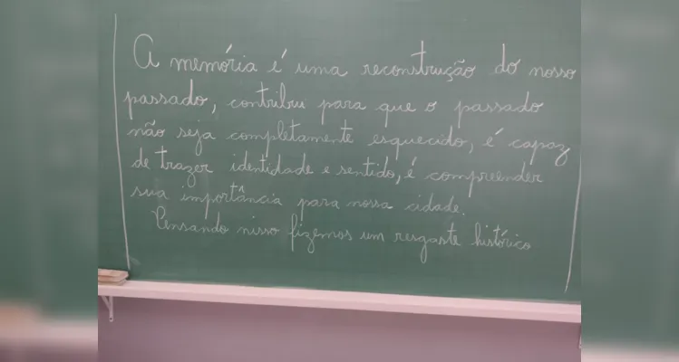 Resgate de memórias é tema de aula em Imbaú