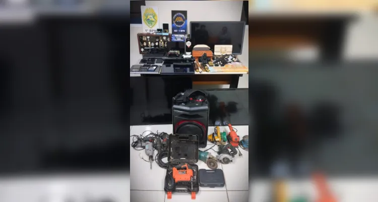 Objetos teriam sido furtados na cidade de Ponta Grossa.