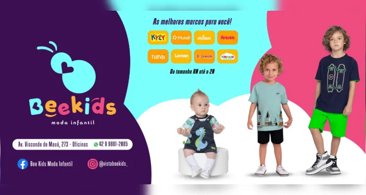 Bee Kids Moda Infantil oferece grande coleção de roupas em PG