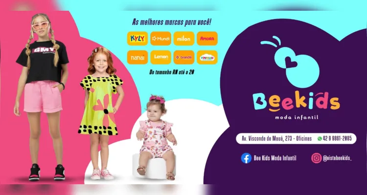 Bee Kids Moda Infantil oferece grande coleção de roupas em PG