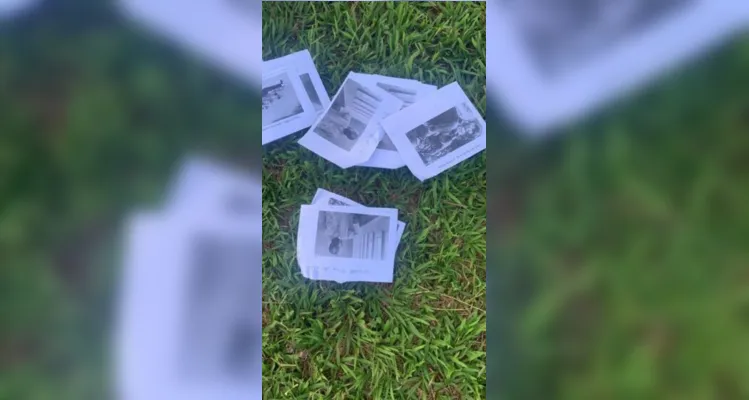Essas fotos foram encontradas junto com o homem, ao ser socorrido. 