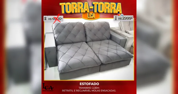 'LCA Móveis e Decorações' realiza grandes ofertas em PG