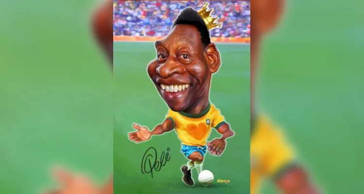 Pelé é homenageado por mais de cem cartunistas em exposição