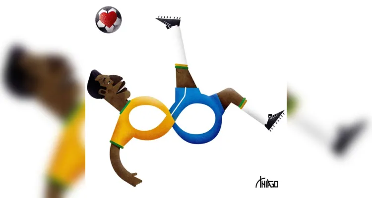 Pelé é homenageado por mais de cem cartunistas em exposição