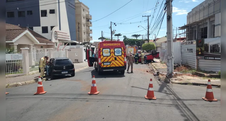 Colisão entre dois veículos ocorreu na tarde desta quarta-feira (28), na Vila Estrela