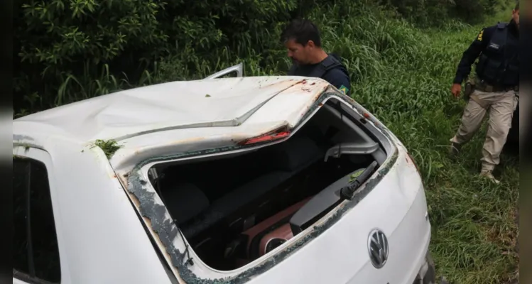 O acidente aconteceu na região do Distrito Industrial, em Ponta Grossa. 