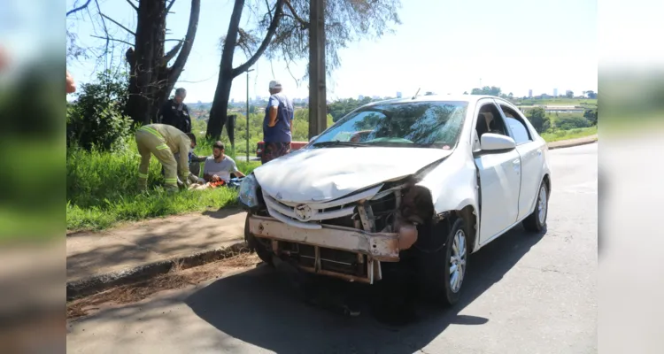 Segundo testemunhas, motorista do Etios não teria visto a moto