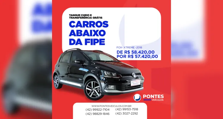 Mega Feirão com carros abaixo da 'Fipe' neste fim de semana em PG