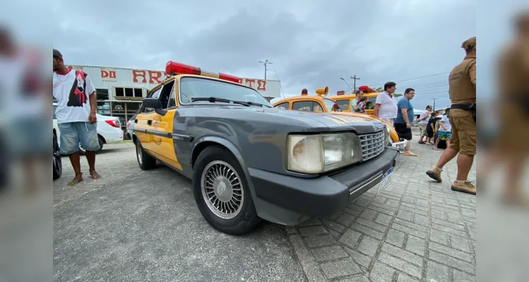 A primeira parada da exposição foi no Morro do Cristo, em Guaratuba