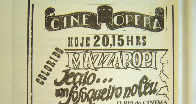 Anúncio dos filmes de Mazzaropi (06/08) e de Teixeirinha (27/09) publicados no JM em 1977
