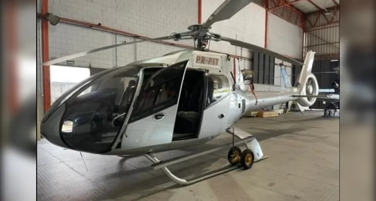 Helicóptero avaliado em R$8 milhões foi apreendida com traficante