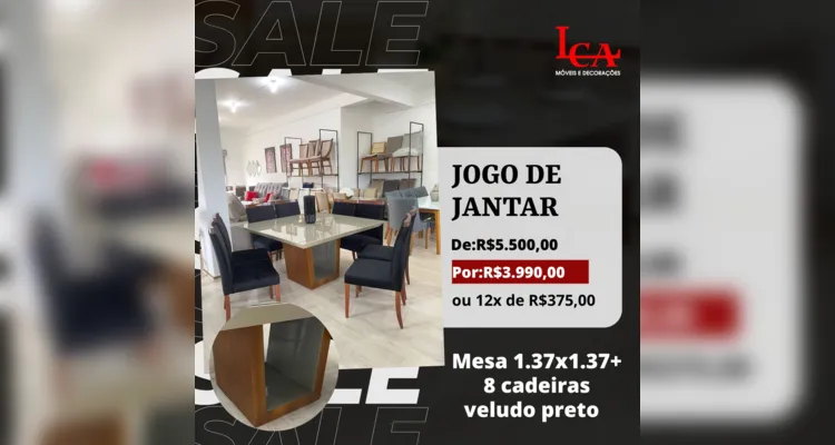 'LCA Móveis' realiza ofertas especiais no mês da mulher em PG