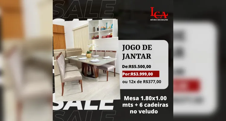 'LCA Móveis' realiza ofertas especiais no mês da mulher em PG