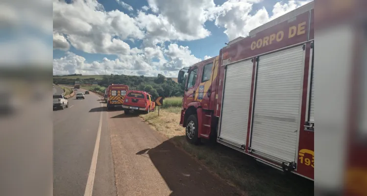 Equipes de socorro foram acionadas até o local para prestar atendimento à ocorrência