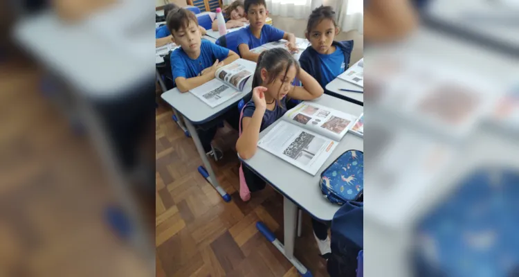 Parte da atividade consistiu em os alunos conversarem com seus familiares sobr o tema
